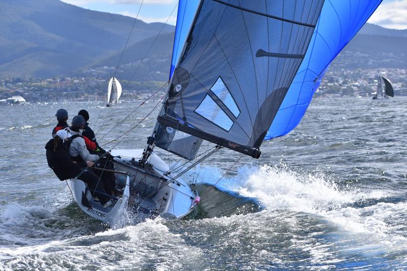 Indy Cooper sending Aeolus to another win - 2026 Storm Bay Apparel SB20 Australian Championship Day 2 - photo © Jane Austin