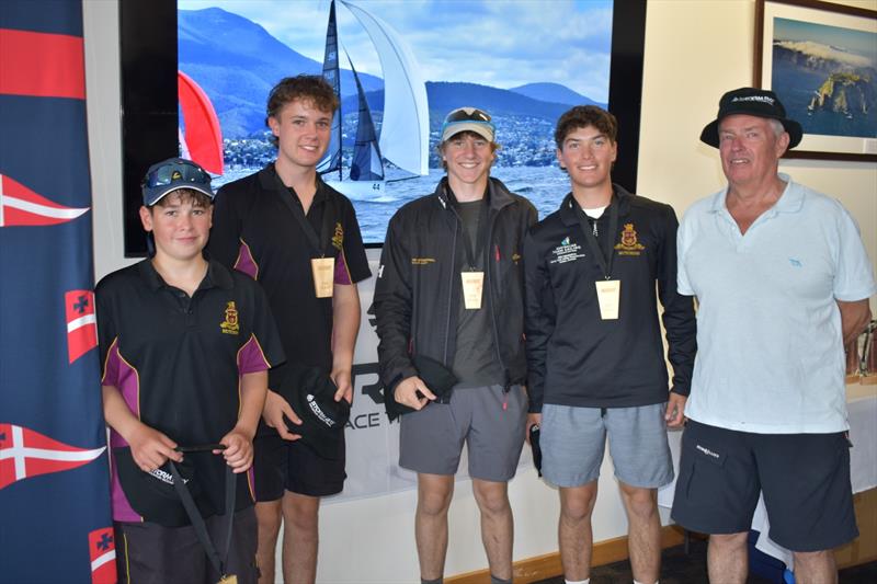 Warwick Dean-THSSA Archie McQuillam Phineas Gray Sam Hooper Charlie Birch and Stephen Catchpool SB20 Aus Vice President - - 2026 Storm Bay Apparel SB20 Australian Championship - photo © Jane Austin