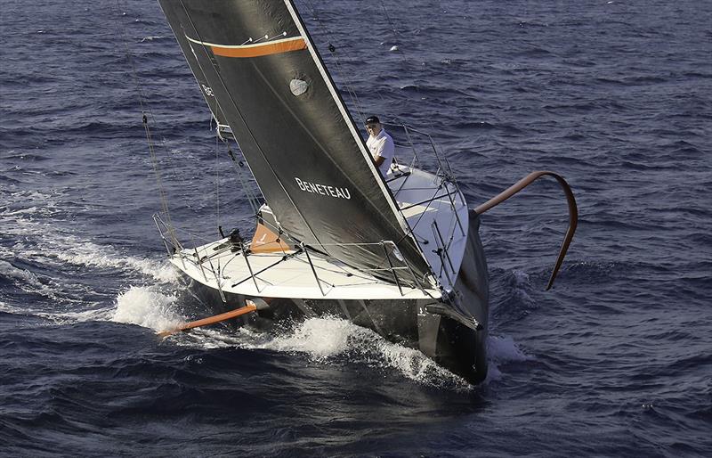 Thoroughly enjoying driving Hull #1 of Figaro Beneteau 3 off Port Ginesta, Barcelona in 2017 - photo © Beneteau