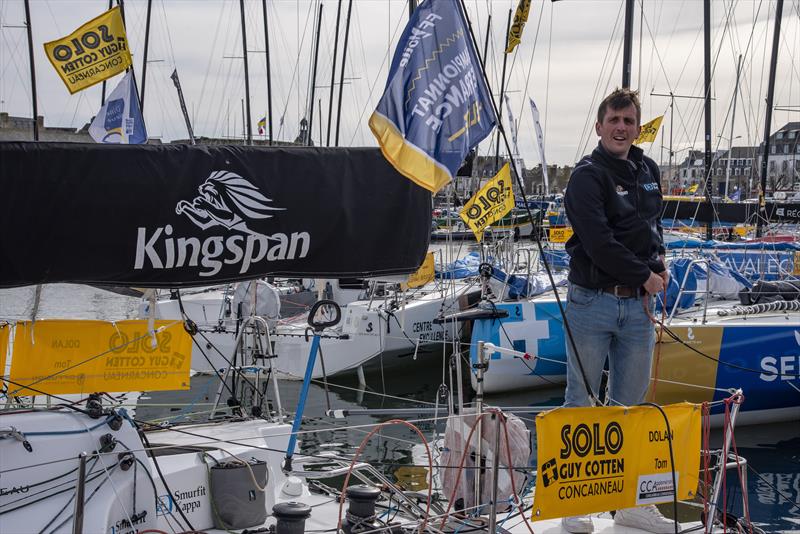 Tom Dolan set for the Solo Guy Cotten photo copyright Gilles Dedeurwaerder taken at Société des Régates de Concarneau and featuring the Figaro class