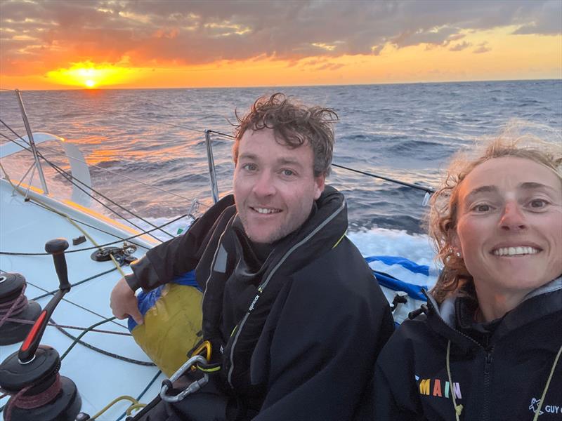Martin Le Pape and Mathilde Géron on DEMAIN in the Transat Paprec photo copyright Martin Le Pape & Mathilde Géron (DEMAIN) taken at Société des Régates de Concarneau and featuring the Figaro class