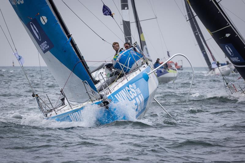 Transat Paprec - Alexis Thomas and Pauline Courtois (Wings of the Ocean) photo copyright Vincent Olivaud / OC Sport Pen Duick taken at Société des Régates de Concarneau and featuring the Figaro class