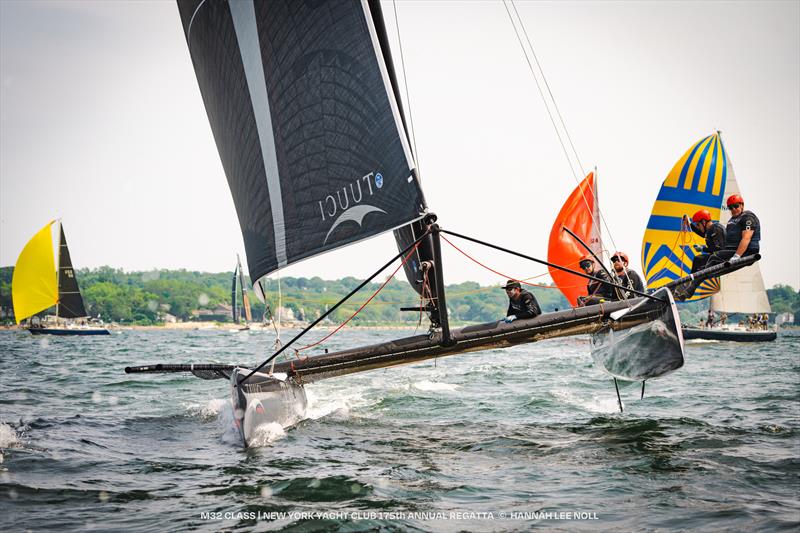 M32 fleet during the 171st New York Yacht Club Annual Regatta photo copyright Hannah Lee Noll taken at New York Yacht Club and featuring the M32 class