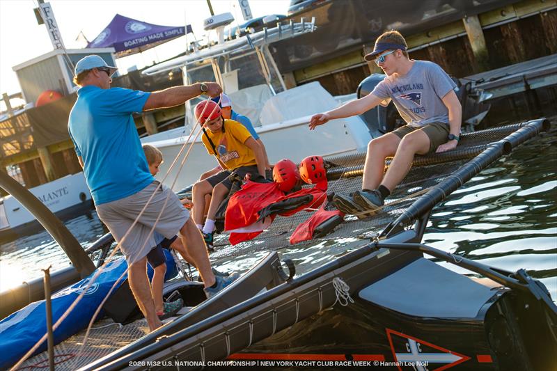 Dave Doucett bringing up the next generation - 2026 M32 U.S. National Championship photo copyright Hannah Lee Noll taken at New York Yacht Club and featuring the M32 class
