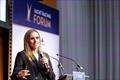 Marit Bouwmeester, the sports' most decorated Olympic female sailor of all times, an inspiring opening keynote speaker for the Yacht Racing Forum 2024 &copy; Thomas Vaer