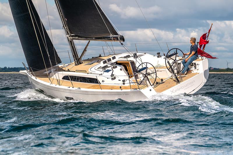 X-Yachts  X4° - Photo from test sail, 3rd of July 2019: Torsten Bastiansen at the wheel. - photo © Mikkel Groth