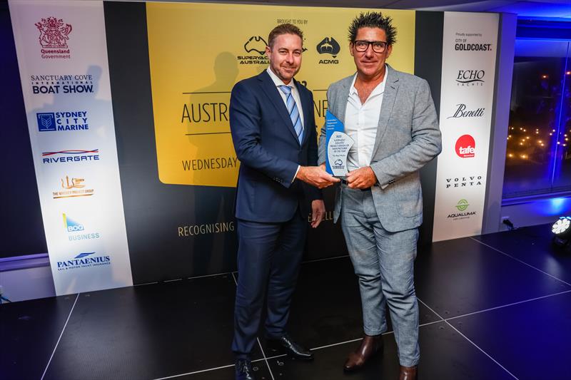 Shane Subichin, The Boat Works presented with a 2022 Australian Marine Industry Award by Chris Blackwell, Echo Yachts photo copyright Salty Dingo taken at  and featuring the Marine Industry class