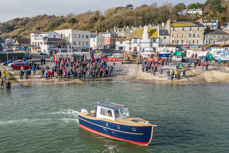 Ois Conway and fellow BBA students take to the water aboard his 20 foot stitch & glue motor cruiser photo copyright BNPS taken at  and featuring the Marine Industry class