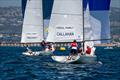 Skipper Morgan Pinckney (USA) with crew Cam Spriggs, Kelly Holthus and Alice Schmidt, Skipper Justin Callahan (USA) with crew Oliver Lloyd and Harrison Strom - 58th Governor's Cup International Youth Match Racing Championship Day 4 &copy; Tom Walker