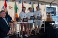 Second Place: Skipper Justin Callahan (USA) with crew Oliver Lloyd and Harrison Strom - 58th Governor's Cup International Youth Match Racing Championship &copy; Tom Walker