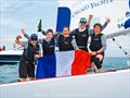2025 Women's Match Racing World Champions - Match in Pink by Normandy Elite (From left to right: Pauline Courtois, Maëlenn Lemaitre, Louise Acker, Laurane Mettraux, Sophie Faguet) &copy; Hannah Lee Noll