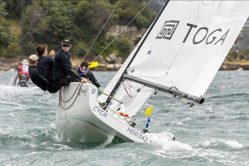 Nick Egnot-Johnson (NZL) - Knots Racing Team on 2022 World Match Racing Tour Final in Sydney day 4 photo copyright Andrea Francolini / WMRT taken at Cruising Yacht Club of Australia and featuring the Match Racing class