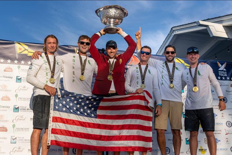 Chris Poole (USA), Riptide Racing champions of the 2023 Congressional Cup (l-r) Matt Cornwell, Luke Payne, Chris Poole, Mal Parker, Bernardo Freitas, Joachim Aschenbrenner - photo © Ian Roman / WMRT
