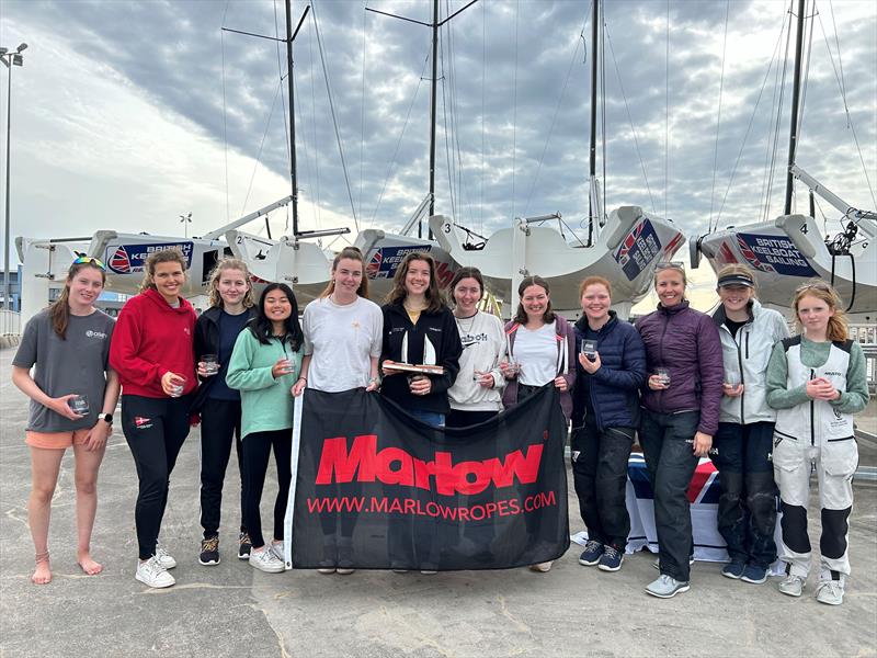 RYA Marlow Ropes Women's Match Racing Championship top 3 teams photo copyright Jess Beecher taken at Weymouth & Portland National Sailing Academy and featuring the Match Racing class