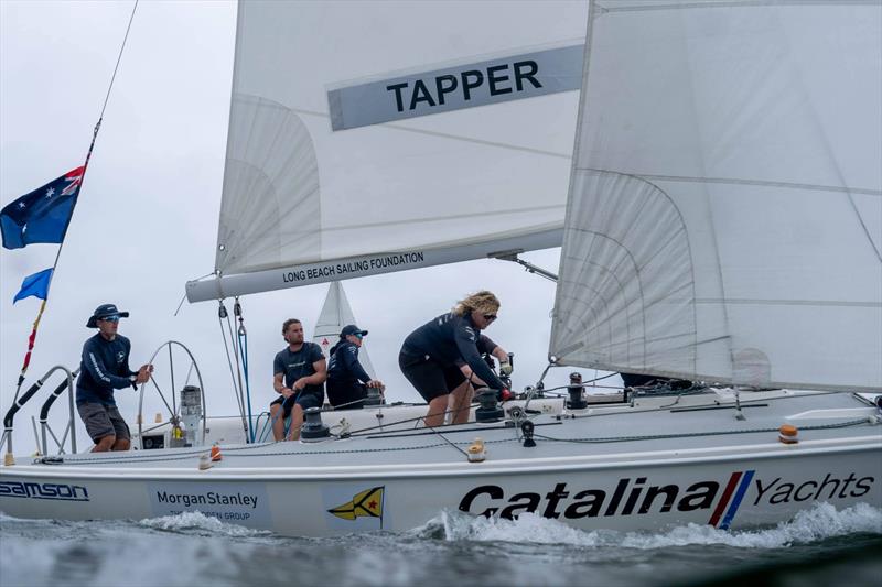 Australia's Cole Tapper, CYCA Youth Sailing Academy, with crew Jack Frewin, Max Brennan, Hamish Vass, Nathan Gulliksen, and George Richardson on day 3 of the 60th Congressional Cup - photo © Ian Roman / WMRT