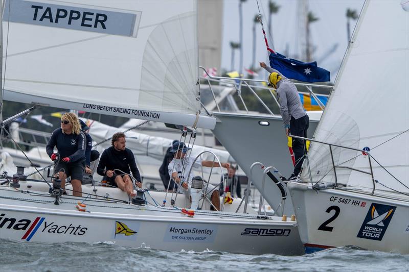 Australia's Cole Tapper, CYCA Youth Sailing Academy, crew of Jack Frewin, Max Brennan, Hamish Vass, Nathan Gulliksen, andGeorge Richardson, lead the pre-start in the 60th Congressional Cup - photo © Ian Roman / WMRT
