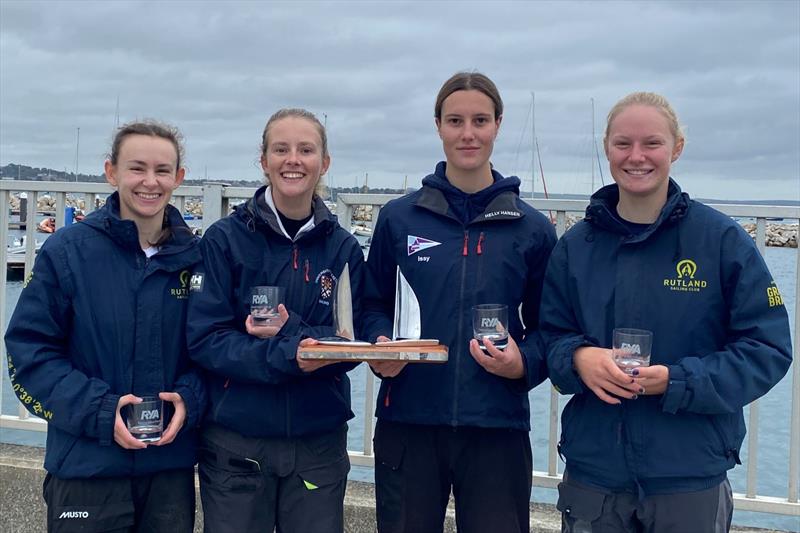 RYA Marlow Ropes Women's Match Racing Championship - Winning team (L-R) Freya Pembery, Alice Lucy, Issy Leetch, Amelie Hacker - photo © British Keelboat Sailing