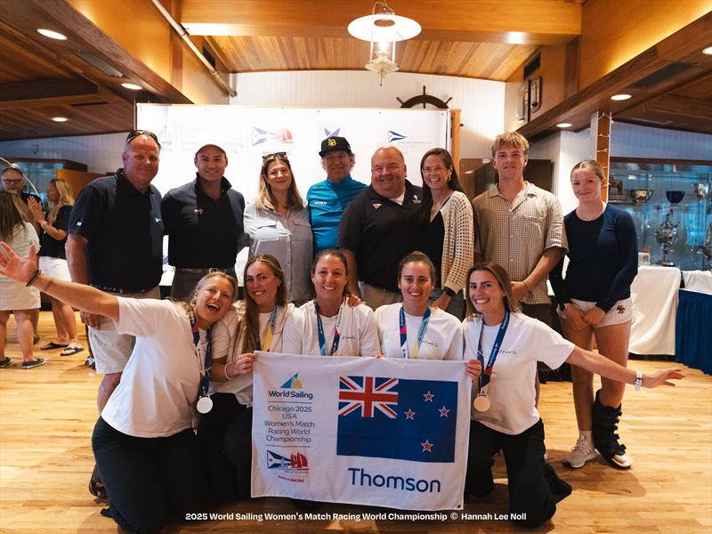 Megan Thomson and the 2.0 team - silver medallists - 2025 Wormens Match Racing World Tour - Chicago - September 2025 - photo © Hannah Noll