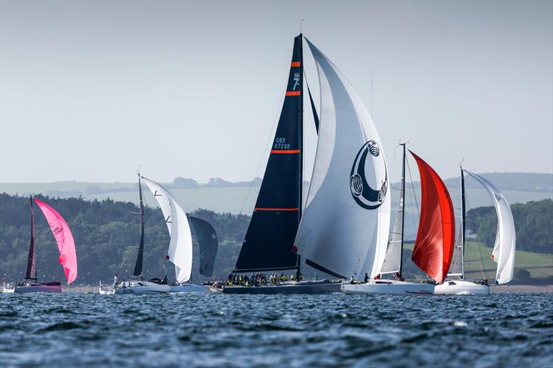 Notorious Maxi 72 racing on the Solent - photo © Paul Wyeth