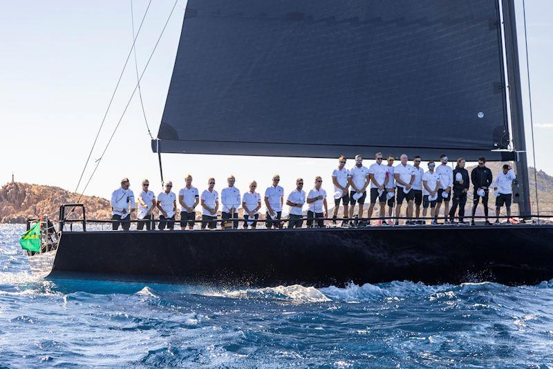 Sir Peter Ogden and the crew of Jethou pay tribute to HM Queen Elizabeth II at the Maxi Yacht Rolex Cup 2022 - photo © IMA / Studio Borlenghi