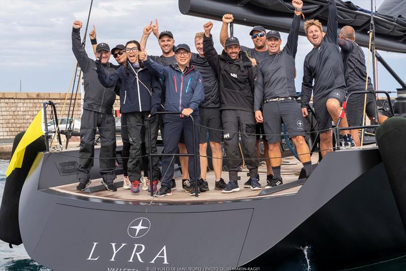 Terry Hui and the crew of Lyra won Maxi 3 by a mere point from Capricorno. - IMA Mediterranean Maxi Inshore Challenge - Les Voiles de Saint-Tropez photo copyright Gilles Martin-Raget taken at Société Nautique de Saint-Tropez and featuring the Maxi class