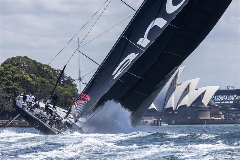 Andoo Comanche takes Line Honours in the 2022 SOLAS Big Boat Challenge - photo © CYCA / Andrea Francolini