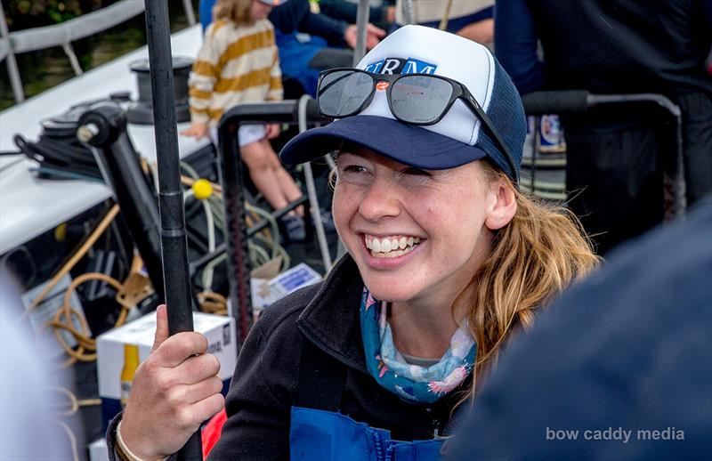 Alice Parker, navigator aboard URM Group photo copyright Bow Caddy Media taken at Cruising Yacht Club of Australia and featuring the Maxi class