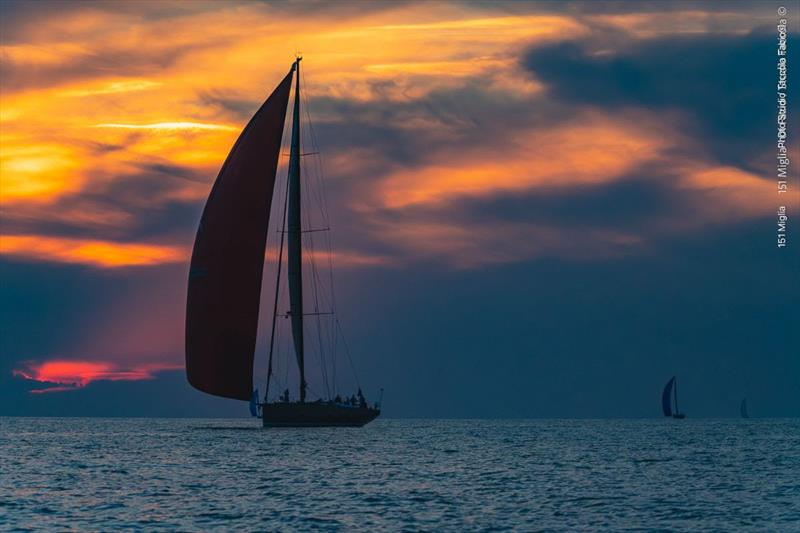 What this year's event may have lacked in wind, it made up for in a dramatic sunset and sunrise photo copyright Fabio Taccola taken at Yacht Club Livorno and featuring the Maxi class