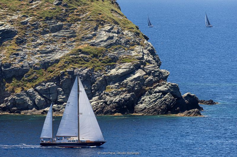 The 1957 72ft Laurent Giles ketch Star Sapphire was one of several classic maxis competing in the offshore race - photo © Loro Piana / Studio Borlenghi
