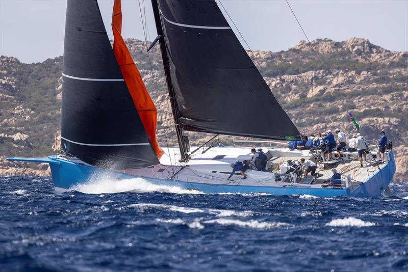 Maxi Yacht Rolex Cup 2026 Day 3 - Artemis Bleu in the big breeze east of Caprera today - photo © IMA / Studio Borlenghi 