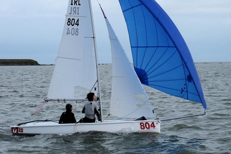 The club's own boat in use - Howth YC Dinghy Frostbites Spring Series day 5 - photo © Neil Murphy
