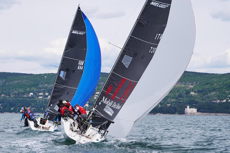 Zhik Race Team (GBR694) of Miles Quinton, steered by Geoff Carveth - Melges 24 European Sailing Series 2024 in Trieste, Italy - photo © YCA / ITA M24 Class / Alberto Lucchi