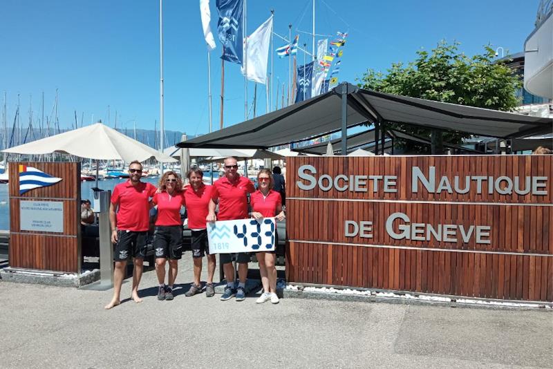 'The Grand Tour' team at the start of the Bol d'Or on Lake Geneva photo copyright TGT taken at Lake Geneva Yacht Club and featuring the Melges 24 class