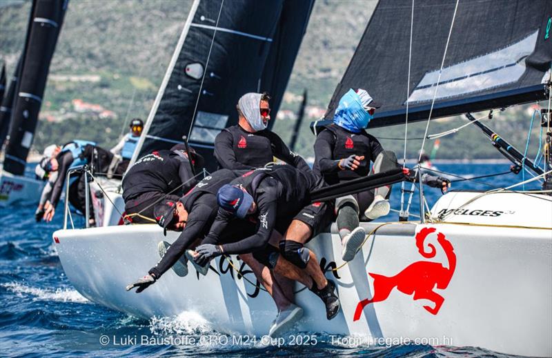 Lukasz Podniesinski's Razjaren CR0867 with Ante Cesic at the helm - Luki Baustoffe CRO Melges 24 Cup 2025 - Trogir | Melges 24 European Sailing Series 2025 - photo © regate.com.hr