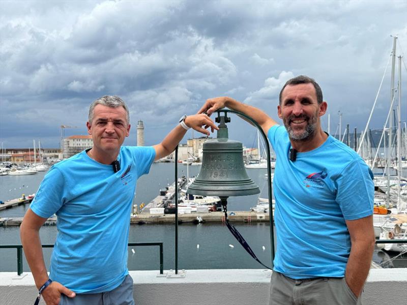 Mauro Melandri and Andrea Falcon are doing commentary on the Live Stream from Trieste - Melges 24 World Championship 2025 day 1 - photo © IM24CA