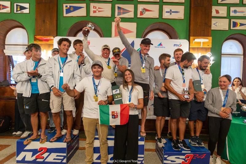 Corinthian Top Three: ZHIK RACE TEAM (GBR), FOXYDRY (ITA) and MATARAN 24 (CRO) - Melges 24 World Championship 2025, Trieste, Italy - photo © YCA / Giovanni Tesei