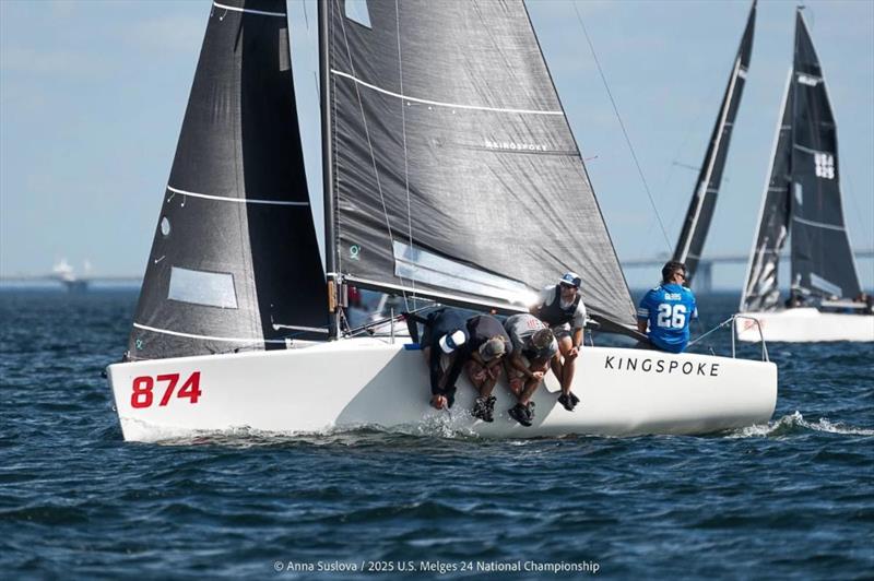 Bora Gulari's team on MAVI (USA) with Taylor Canfield calling the tactics - Melges 24 U.S. National Championship 2025 - Pensacola, FL, USA - photo © Anna Suslova