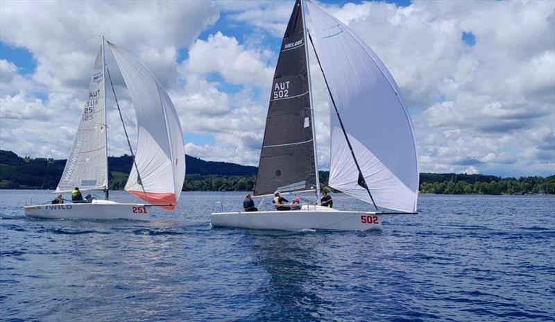 AUT502 of Michael Luschan and KOOKABURRA AUT251 of Josef Hackl - Melges 24 Austrian Open 2026 - Melges 24 European Sailing Series 2026 - photo © Segelclub Kammersee