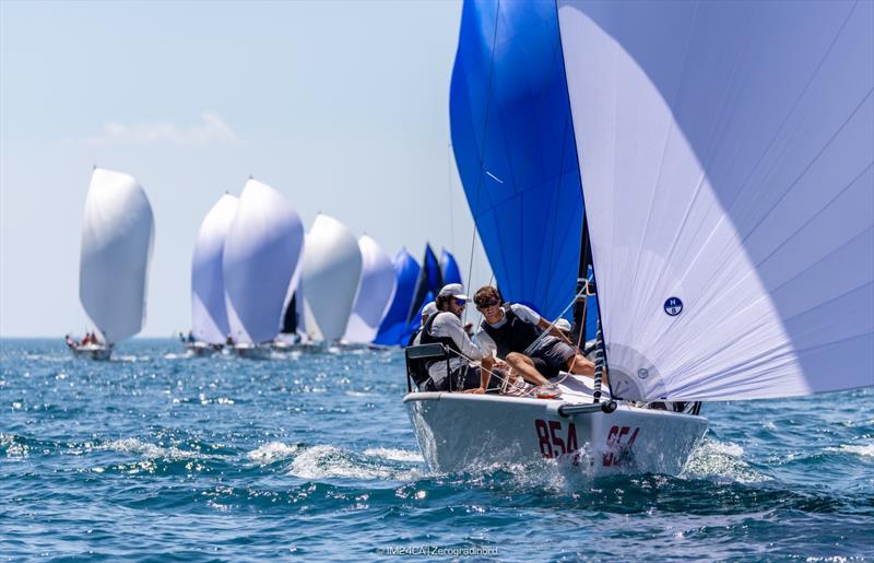 MELGINA ITA854 of Paolo Brescia with Filippo Vulcanile, Leonardo Centuori, Giancarlo Borghero - Melges 24 Italian National Championship 2026 - Melges 24 European Sailing Series 2026 - Fraglia Vela Riva, Riva del Garda, Italy - photo © IM24CA | Zerogradinord