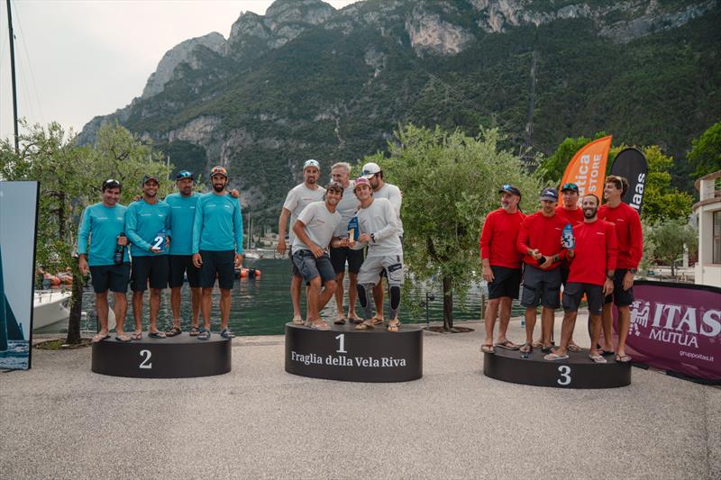 All-italian Corinthian podium - Melges 24 Italian National Championship 2026 - Melges 24 European Sailing Series 2026 - Fraglia Vela Riva, Riva del Garda, Italy - photo © Chiara Slijk