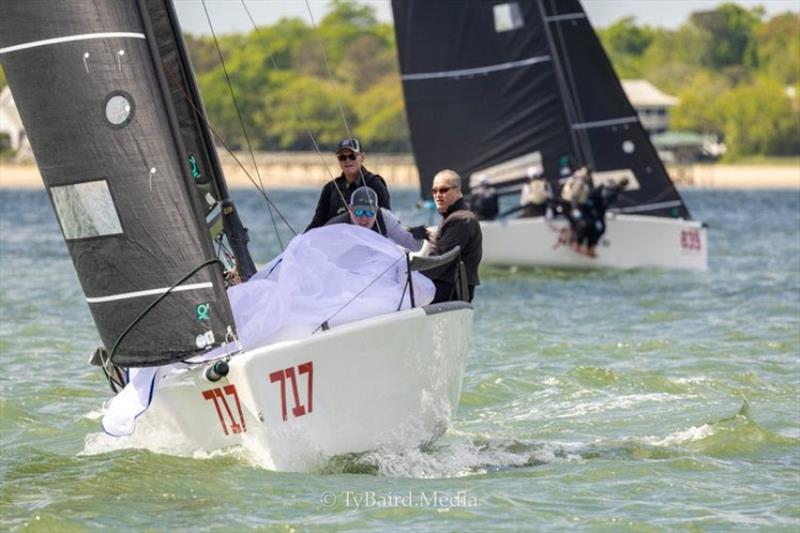 Traverse City's Scot Zimmerman and his Bad Idea team will be driving hard on familiar waters when Melges 24 U.S. Nationals hit Grand Traverse Bay. Zimmerman is part of a formidable Michigan-based contingent that makes up nearly half of this year's fleet - photo © Ty Baird Media / Charleston Race Week at Patriots Point
