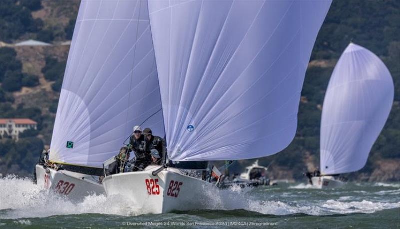 Melges 24 fleet lights up San Francisco Bay at the 2024 Worlds—a taste of the speed, intensity and pure adrenaline coming to Harbor Springs for the 2026 Worlds. The best teams are coming, and there's still time to put your Melges 24 on the starting line - photo © Zerogradinard / International Melges 24 Class Association