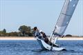 Alex Jackson and Rebecca Videlo also showing off their river sailing prowess on day 1 - Allen Merlin Rocket Inlands at Oxford &copy; Matthew Bell