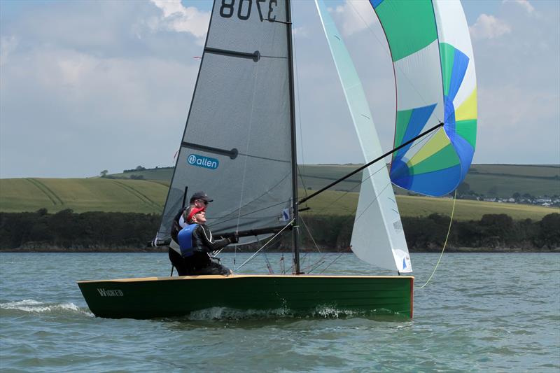 Yet another successful Callaghan designed Merlin Rocket. Wicked, with the designer crewing, showing beautiful balance at Salcombe photo copyright Peter Newton taken at Salcombe Yacht Club and featuring the Merlin Rocket class