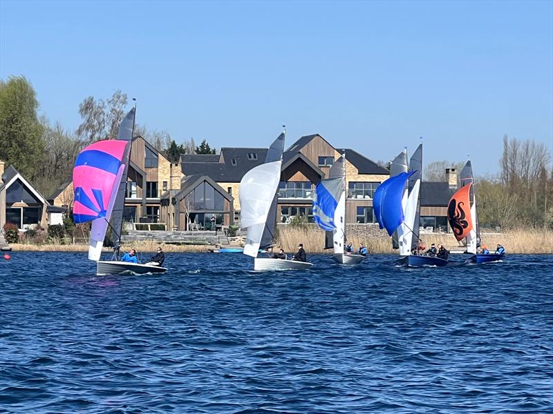 Close racing during the Merlin Rocket Silver Tiller and SW Series event at South Cerney photo copyright Paul Kimmens taken at South Cerney Sailing Club and featuring the Merlin Rocket class