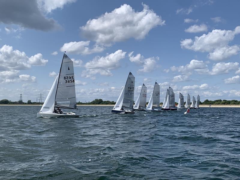 Startline action from the Merlin Rocket Craftinsure Silver Tiller at Queen Mary Sailing Club - photo © Aaron Evan (QM Lead Instructor)