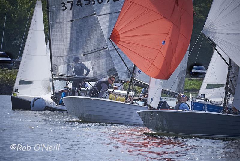 Close racing during the Merlin Rocket Allen SE Series at Fishers Green - photo © Rob O'Neill