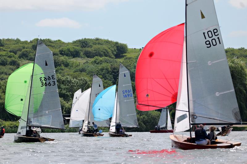 A variety of rigs - Merlin Rocket Craftinsure Vintage and Classic series at Fishers Green photo copyright Angie Meyer taken at Fishers Green Sailing Club and featuring the Merlin Rocket class