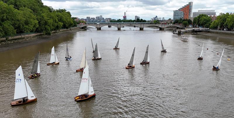 Tideway Dinghy Derby - the Merlin Rocket fleet soon after the start - photo © Mark Jardine