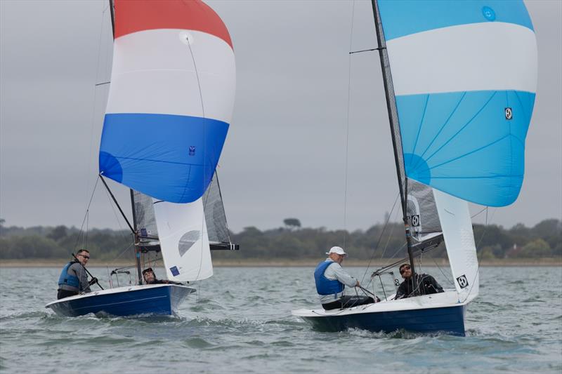 No one was ever far awayduring the Craftinsure Silver Tiller at Lymington Town Sailing Club photo copyright Tristan Jones / Nautipics taken at Lymington Town Sailing Club and featuring the Merlin Rocket class